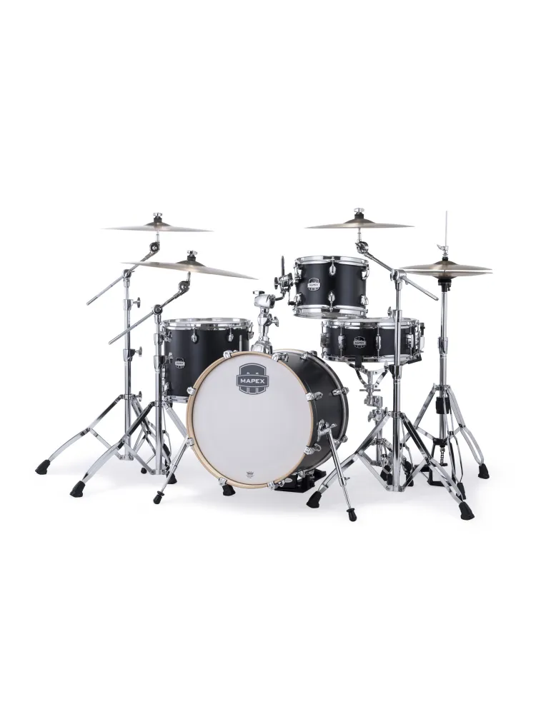  MAPEX MARS MAPLE TRAVEL KIT 4F MATTE BLA|MusicGoodDeal 