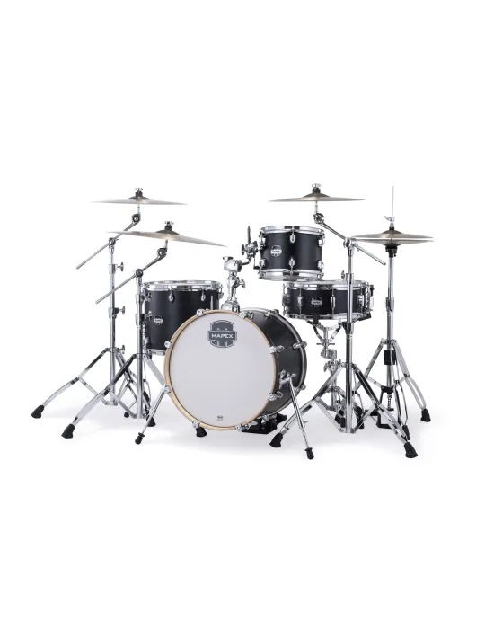  MAPEX MARS MAPLE TRAVEL KIT 4F MATTE BLA|MusicGoodDeal 