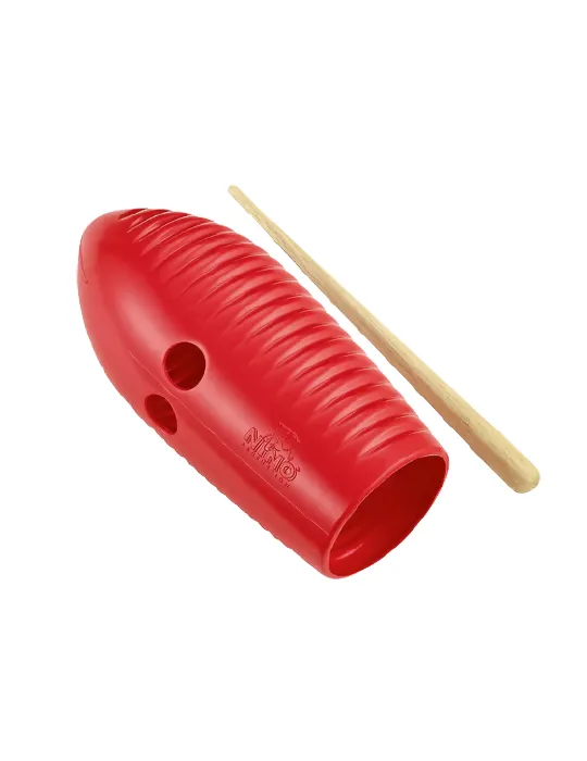  NINO NINO581R MINI GUIRO FIBRA ROJO|MusicGoodDeal 