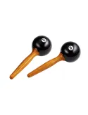  MEINL PM1BK ROUND BLACK PLASTIC MARACAS|MusicGoodDeal 