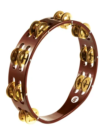  MEINL TA2BAB BROWN WOOD TAMBOURINE 2R MESSING CYMBALLETS|MusicGoodDeal 