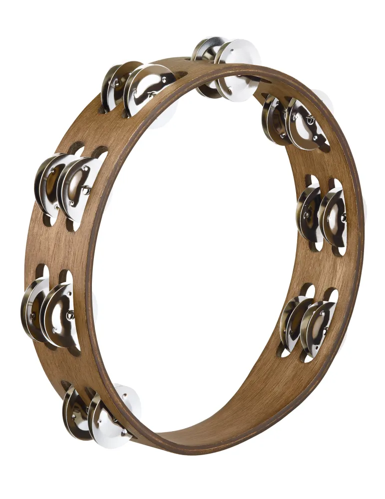  MEINL TAMBURIN BR. NUSSBAUM 2R CYMB NICKEL|MusicGoodDeal 