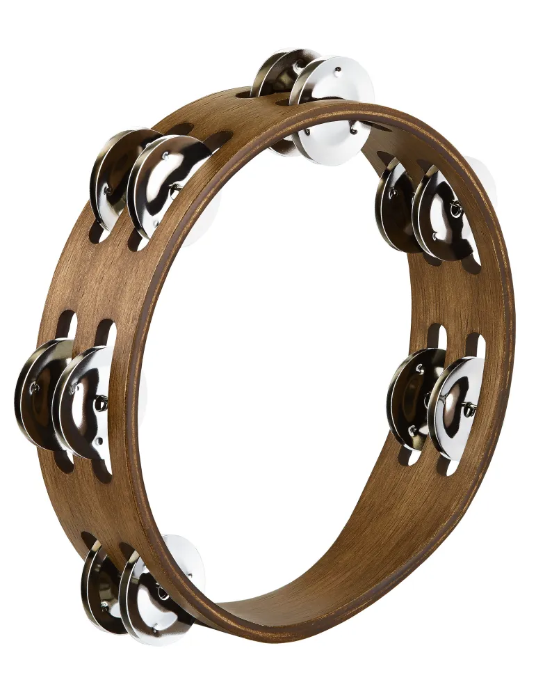  MEINL TAMBURIN HOLZ 8" BRAUN CYMB MESSING|MusicGoodDeal 