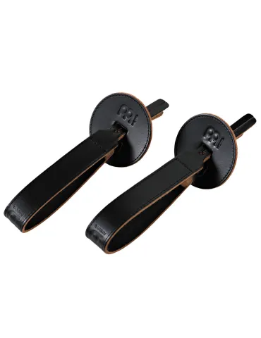  MEINL PAR DE PLATILLOS CON MANGOS DE CUERO. NEGRO|MusicGoodDeal 