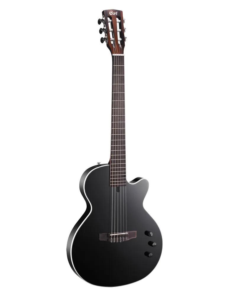 CORT SUNSETNYE-BK BLACK NYLECTRIC SUNSET GUITAR|MusicGoodDeal