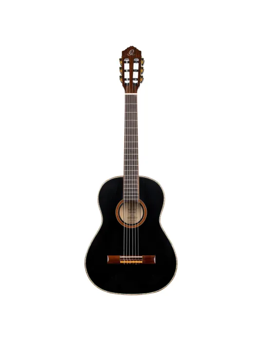  ORTEGA R221-34BK 3/4 R221 EPICEA GUITAR, BLACK|MusicGoodDeal 