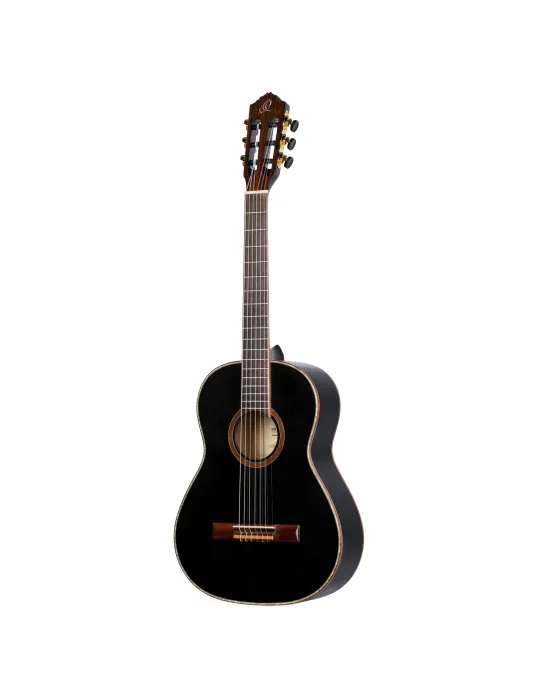  ORTEGA R221-34BK 3/4 R221 EPICEA GUITAR, BLACK|MusicGoodDeal 