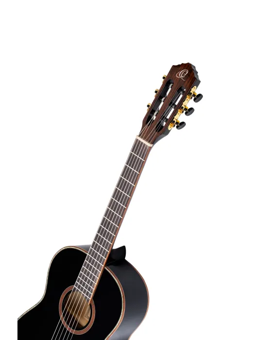  ORTEGA R221-34BK 3/4 R221 EPICEA GUITAR, BLACK|MusicGoodDeal 