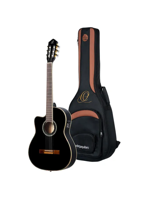 ORTEGA RCE145LBK GUITAR R145 SOLID EPICEA, CW EQ|MusicGoodDeal