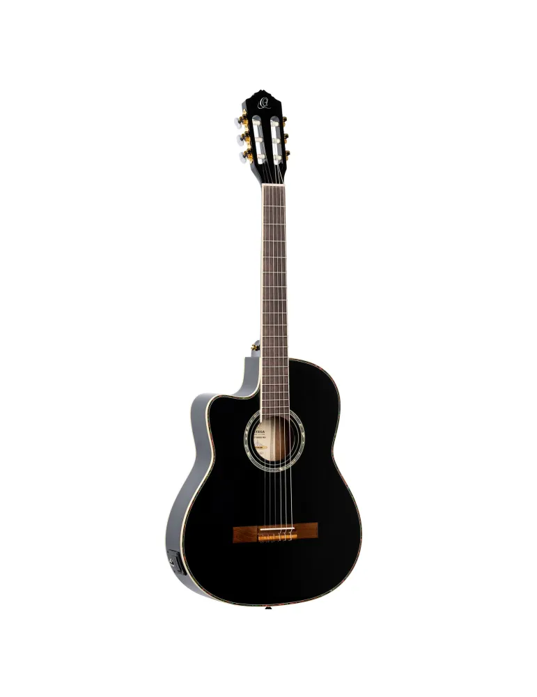 ORTEGA RCE145LBK GUITAR R145 SOLID EPICEA, CW EQ|MusicGoodDeal