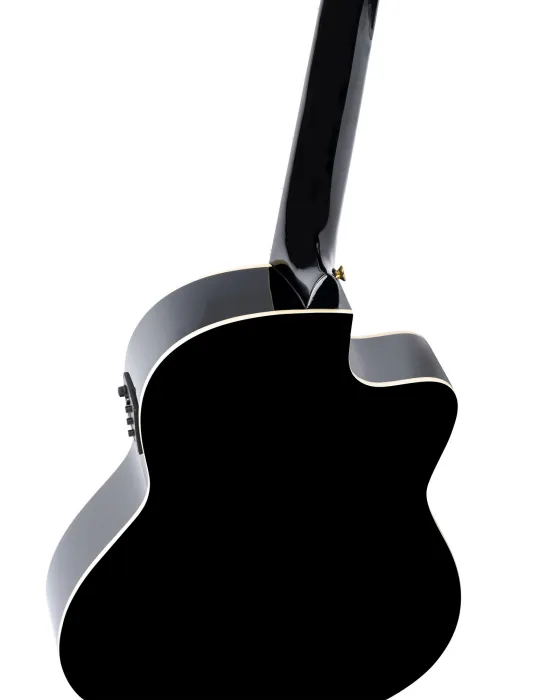 ORTEGA RCE145LBK GUITAR R145 SOLID EPICEA, CW EQ|MusicGoodDeal