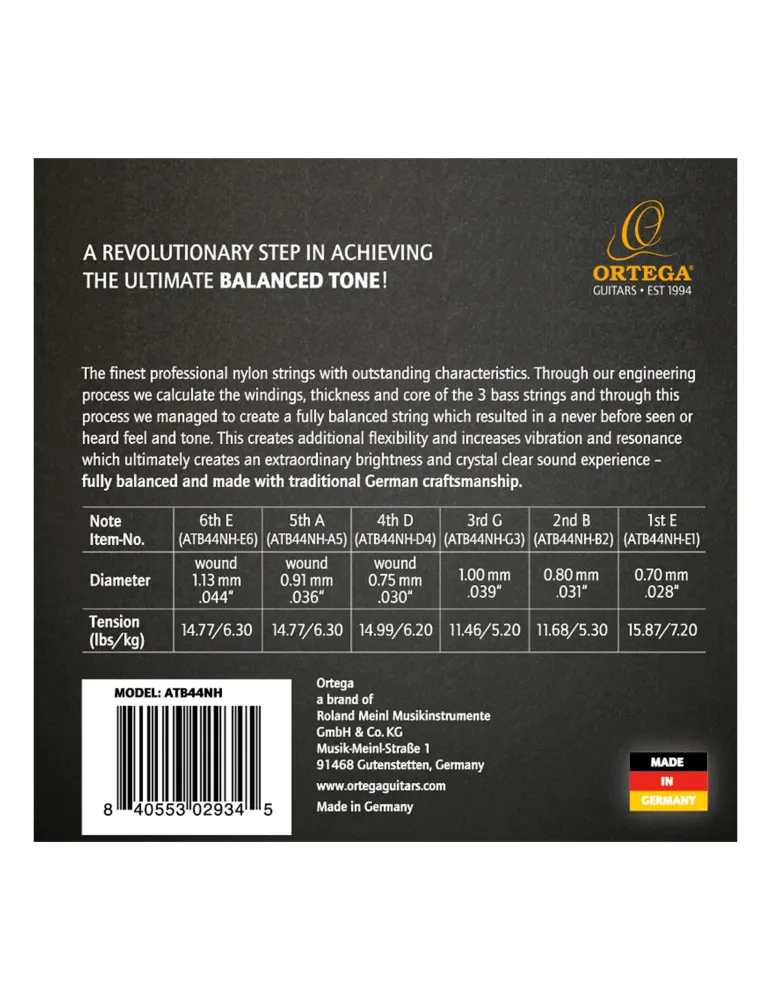  ORTEGA SET NYLON STRINGS ATMOSPHERE BAL H|MusicGoodDeal 