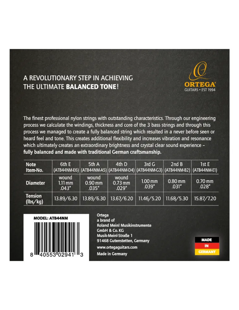  ORTEGA SET NYLON STRINGS ATMOSPHERE BAL M|MusicGoodDeal 