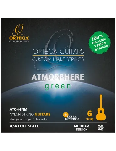 ORTEGA SET NYLON STRINGS GREEN MEDIUM|MusicGoodDeal 