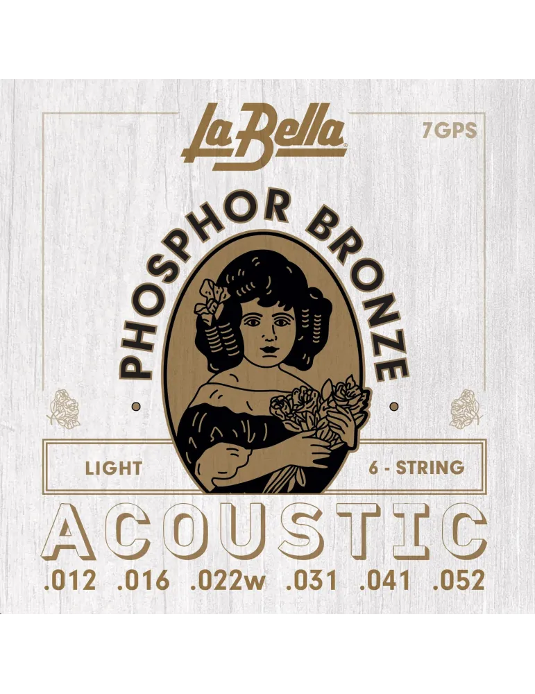  LA BELLA 7GPS ACOUSTIC SET PH. BRONZE 12-52|MusicGoodDeal 