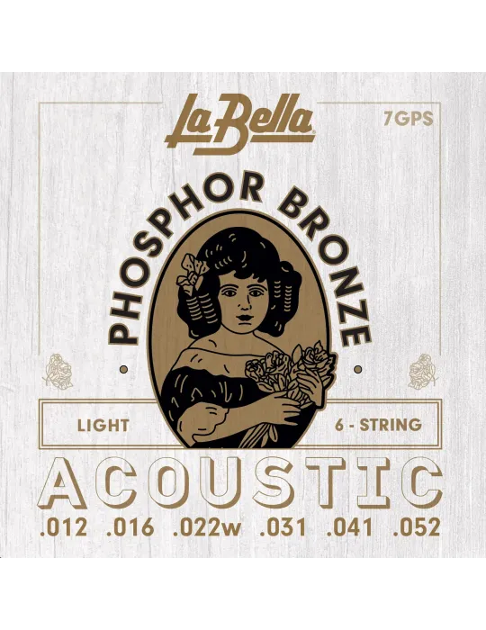  LA BELLA 7GPS ACOUSTIC SET PH. BRONZE 12-52|MusicGoodDeal 