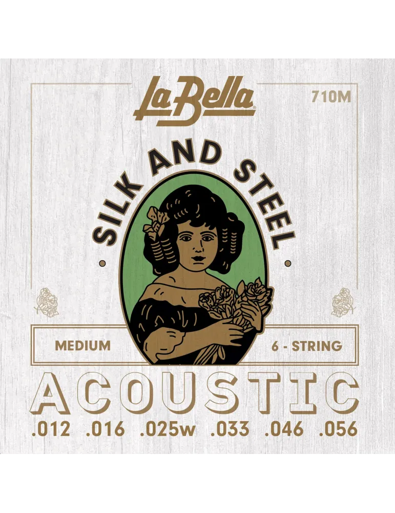  LA BELLA 710M ACOUSTIC SET SILK MEDIUM|MusicGoodDeal 
