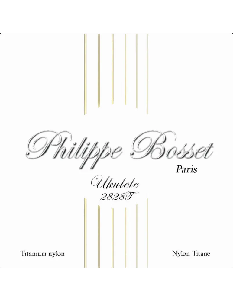  PHILIPPE BOSSET PBUKU2828T UKULELE SET NYLON TITANIUM 28-28|MusicGoodDeal 