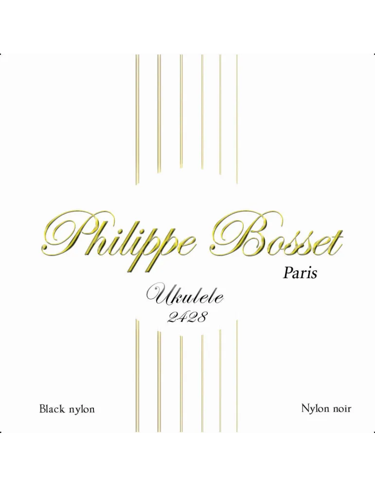  PHILIPPE BOSSET PBUKU2428 BLACK NYLON UKULELE SET 24-28|MusicGoodDeal 