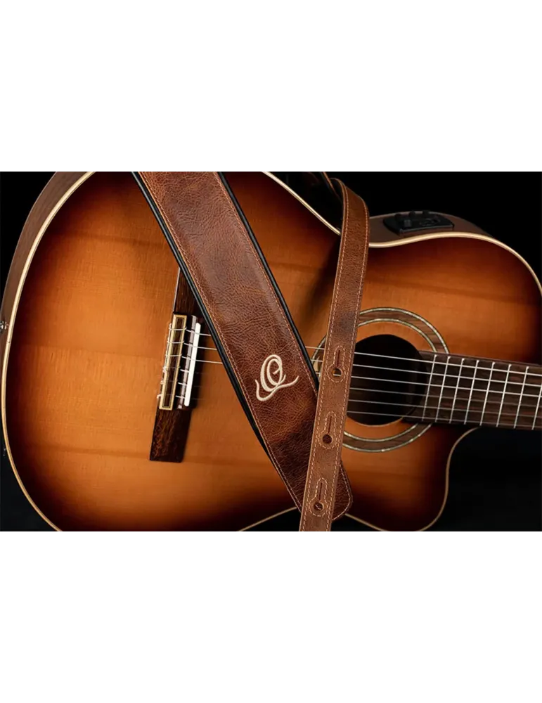  ORTEGA GITARRENRIEMEN LEDER DESERT SAND|MusicGoodDeal 
