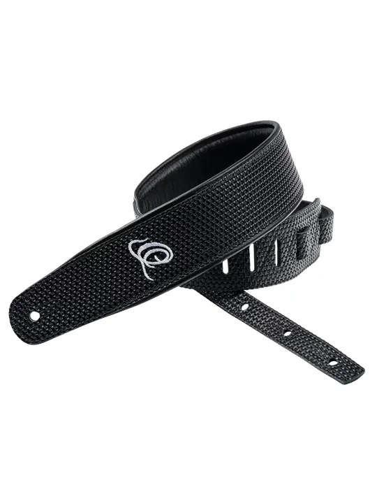  ORTEGA GITARRENRIEMEN LEDER BLACK BRAID|MusicGoodDeal 