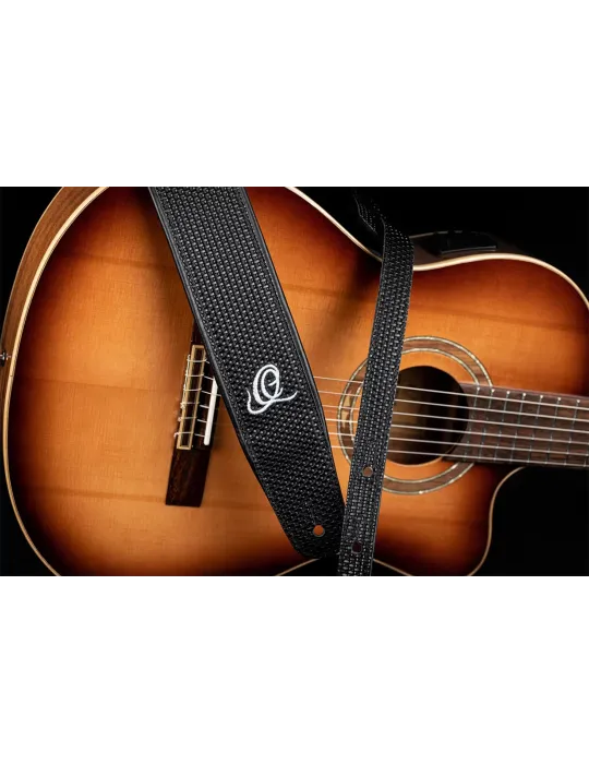  ORTEGA GITARRENRIEMEN LEDER BLACK BRAID|MusicGoodDeal 