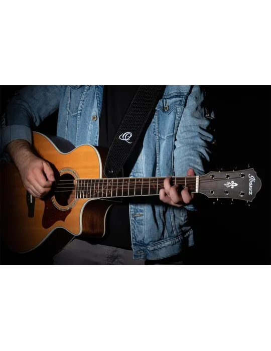  ORTEGA GITARRENRIEMEN LEDER BLACK BRAID|MusicGoodDeal 