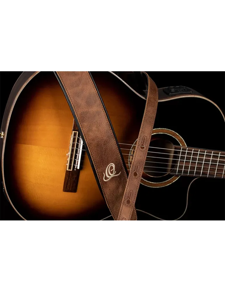  CORREA DE CUERO ORTEGA PARA GUITARRA V. COGNAC|MusicGoodDeal 