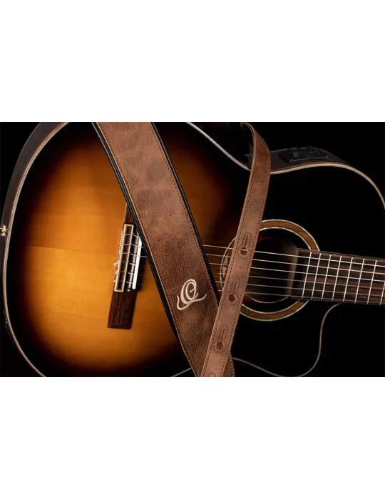  CORREA DE CUERO ORTEGA PARA GUITARRA V. COGNAC|MusicGoodDeal 