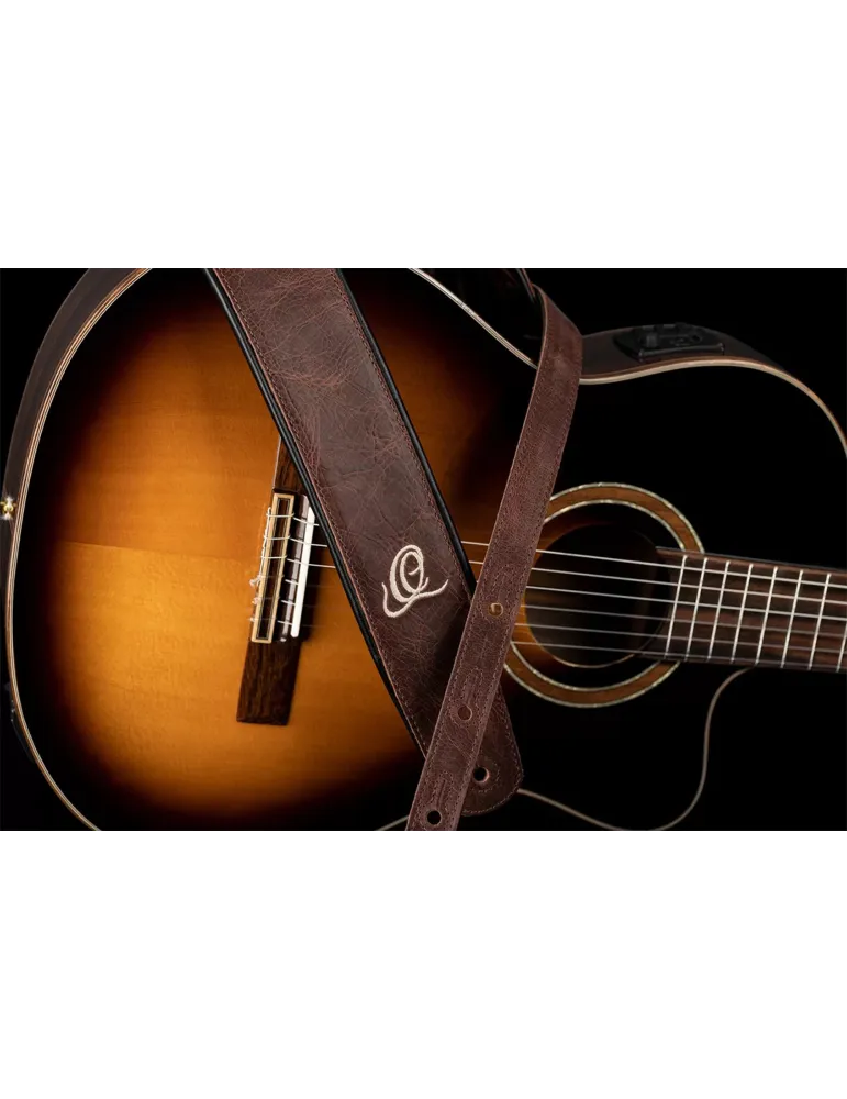  CORREA DE GUITARRA ORTEGA CUERO VINT. MARRON|MusicGoodDeal 