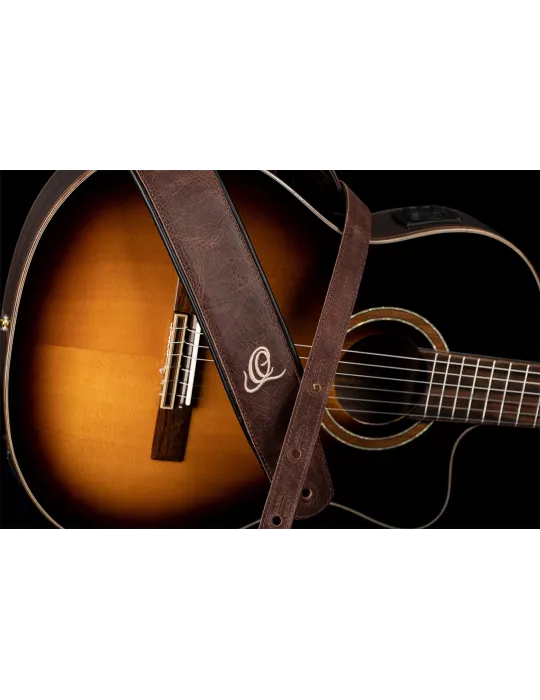  CORREA DE GUITARRA ORTEGA CUERO VINT. MARRON|MusicGoodDeal 