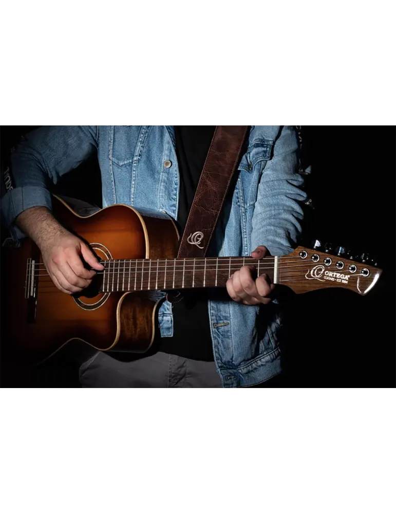  CORREA DE GUITARRA ORTEGA CUERO VINT. MARRON|MusicGoodDeal 