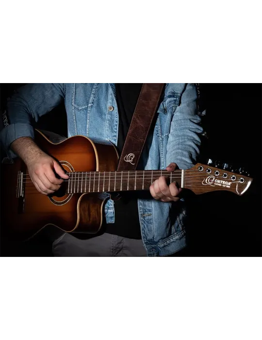  CORREA DE GUITARRA ORTEGA CUERO VINT. MARRON|MusicGoodDeal 