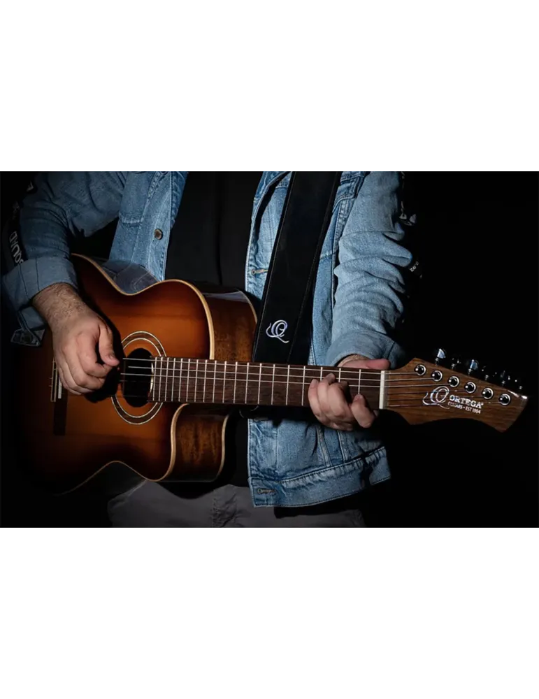  ORTEGA CORREA DE GUITARRA DE CUERO VINTAGE CENIZA|MusicGoodDeal 