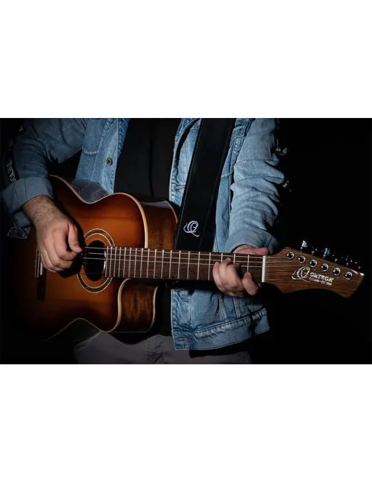  ORTEGA CORREA DE GUITARRA DE CUERO VINTAGE CENIZA|MusicGoodDeal 