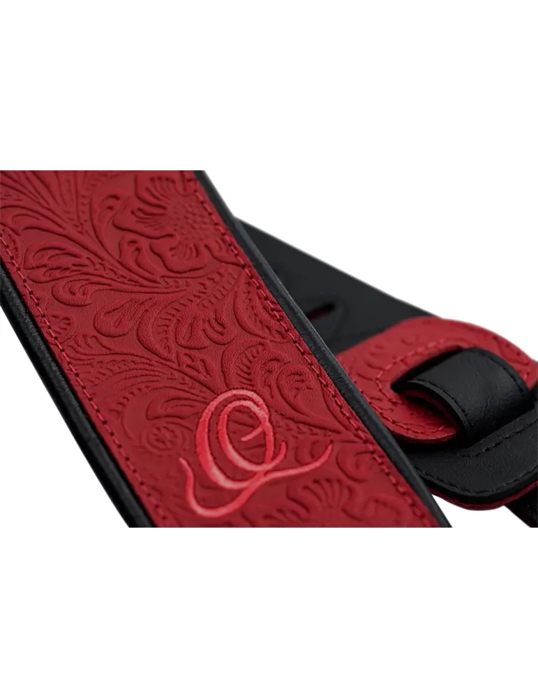  CORREA DE GUITARRA DE CUERO ORTEGA BYZ. FUEGO|MusicGoodDeal 
