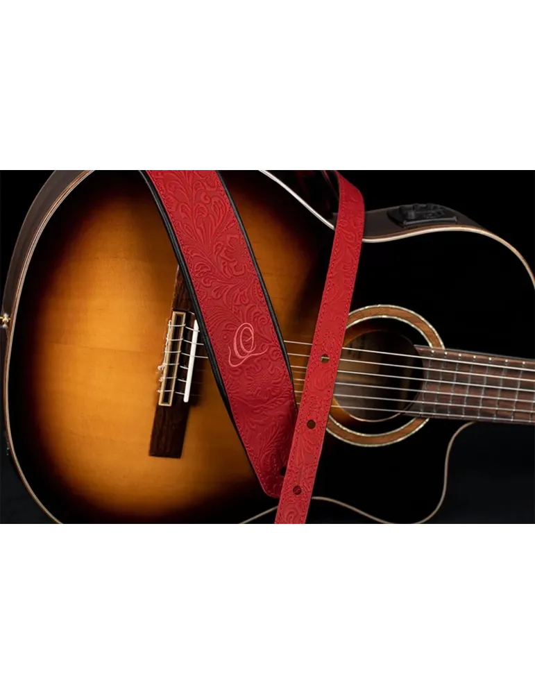  CORREA DE GUITARRA DE CUERO ORTEGA BYZ. FUEGO|MusicGoodDeal 
