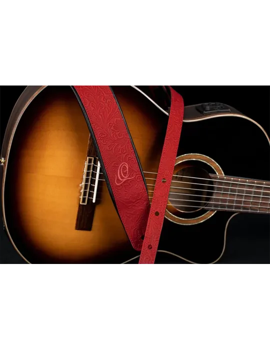  CORREA DE GUITARRA DE CUERO ORTEGA BYZ. FUEGO|MusicGoodDeal 