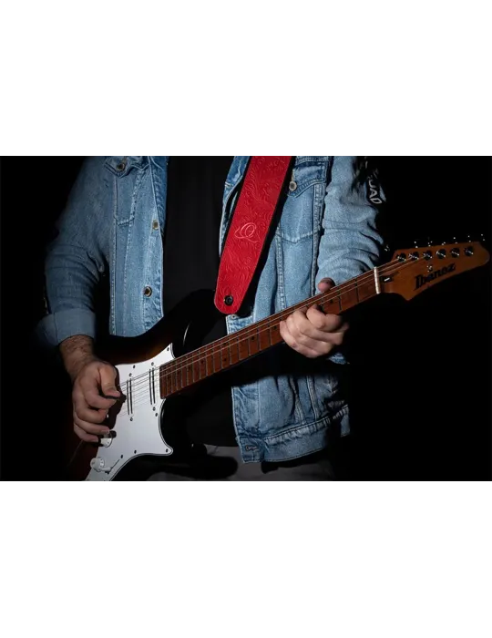  CORREA DE GUITARRA DE CUERO ORTEGA BYZ. FUEGO|MusicGoodDeal 