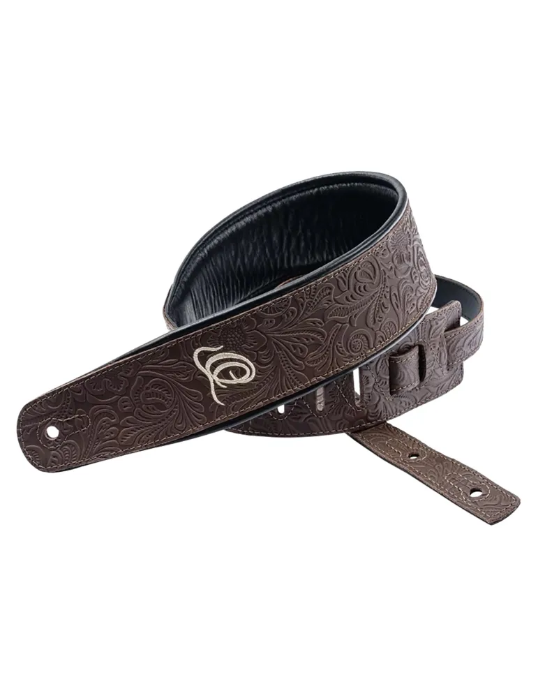  CORREA DE GUITARRA ORTEGA CUERO BYZ. COCOA|MusicGoodDeal 