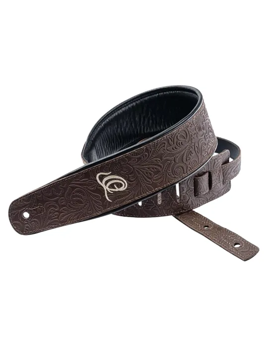  CORREA DE GUITARRA ORTEGA CUERO BYZ. COCOA|MusicGoodDeal 