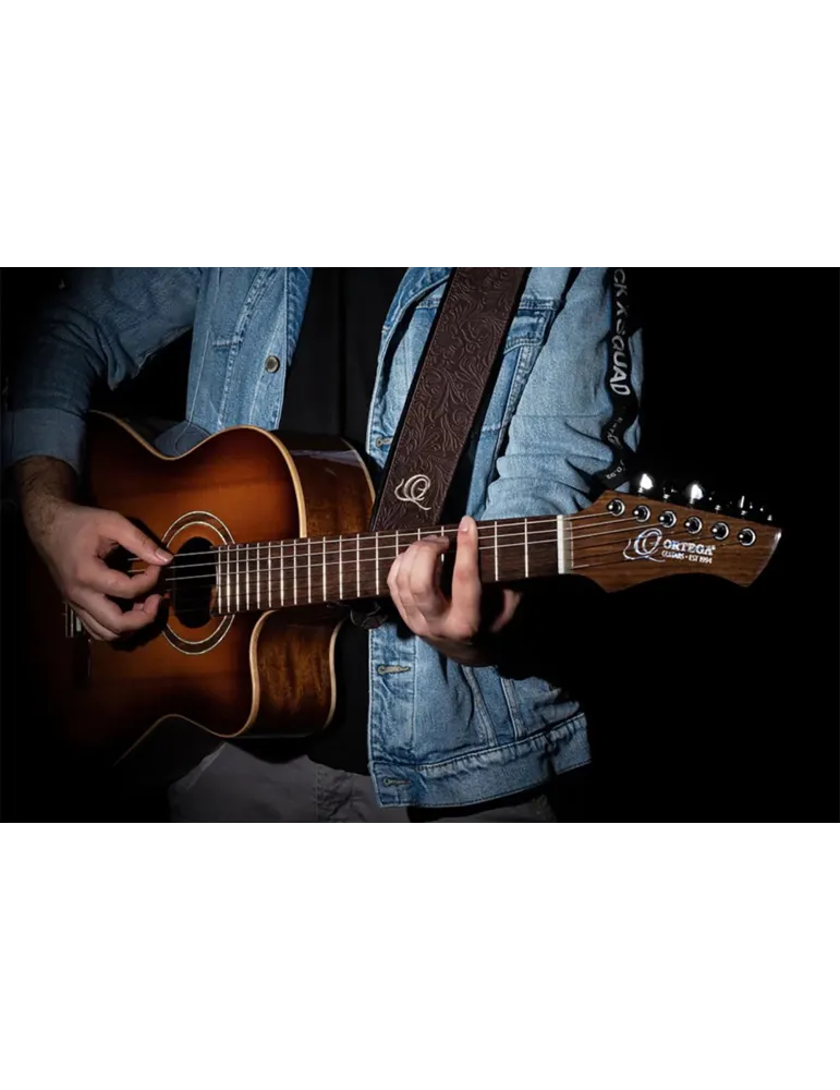  CORREA DE GUITARRA ORTEGA CUERO BYZ. COCOA|MusicGoodDeal 
