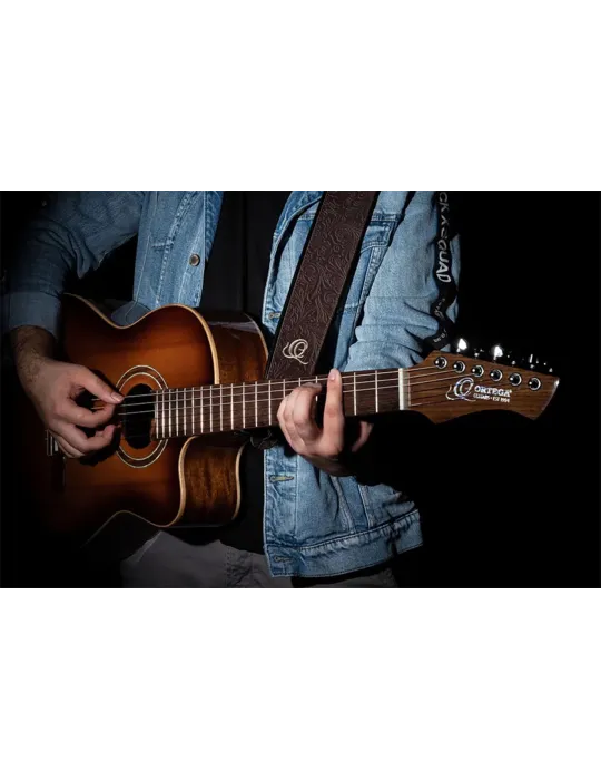  CORREA DE GUITARRA ORTEGA CUERO BYZ. COCOA|MusicGoodDeal 