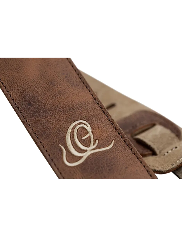  ORTEGA GUITAR STRAP SUEDE COGNAC|MusicGoodDeal 