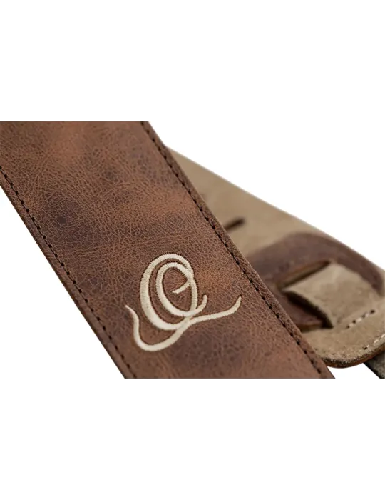 ORTEGA GUITAR STRAP SUEDE COGNAC|MusicGoodDeal 