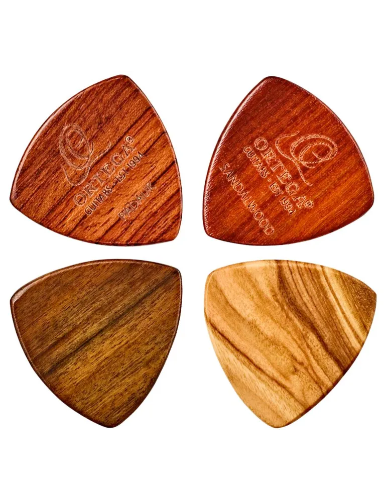  ORTEGA SET DE 4 MEDIADORES DE MADERA XL|MusicGoodDeal 
