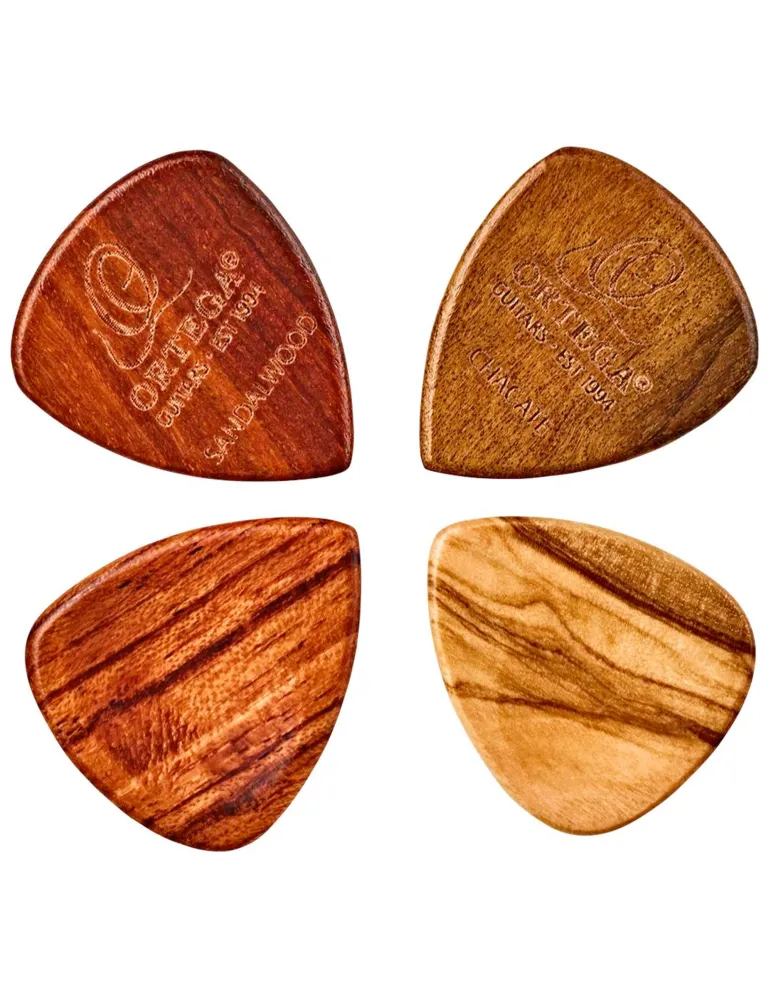 ORTEGA SET DE 4 MEDIADORES DE MADERA|MusicGoodDeal 