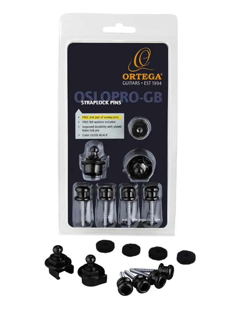  ORTEGA OSLOPRO-GB SET STRAPLOK, PRO, NEGRO|MusicGoodDeal 