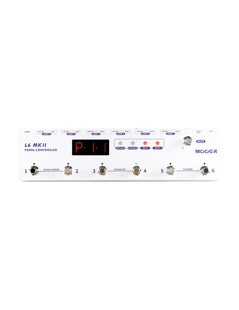  MOOER PEDALBOARD CONTROLLER L6 MKII WEISS|MusicGoodDeal 