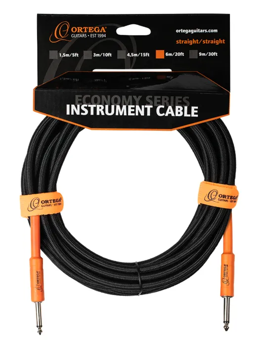  ORTEGA OECIS-20 GUITAR CABLE 6M JACK JACK|MusicGoodDeal 
